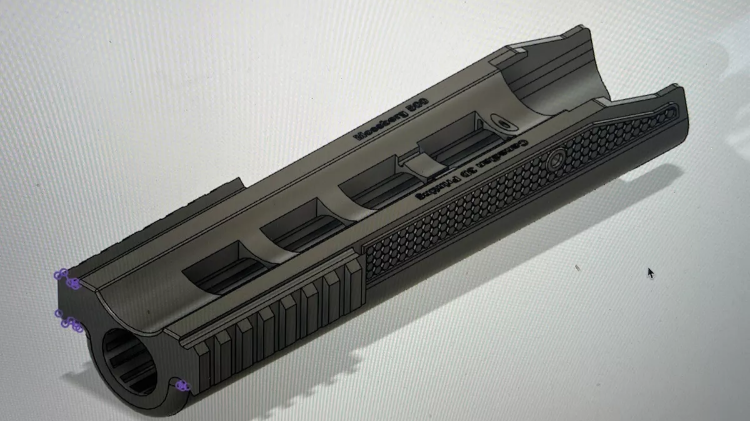Mossberg 500 (Handguard Factory Pinned) Picatinny fore stock with removable rail