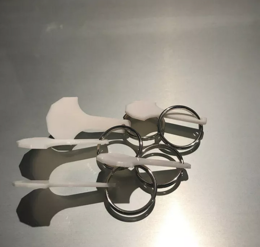 Shopping Cart Key Keychain (LOONIE) With 1” Stainless Steel Keyring - 5 Pcs