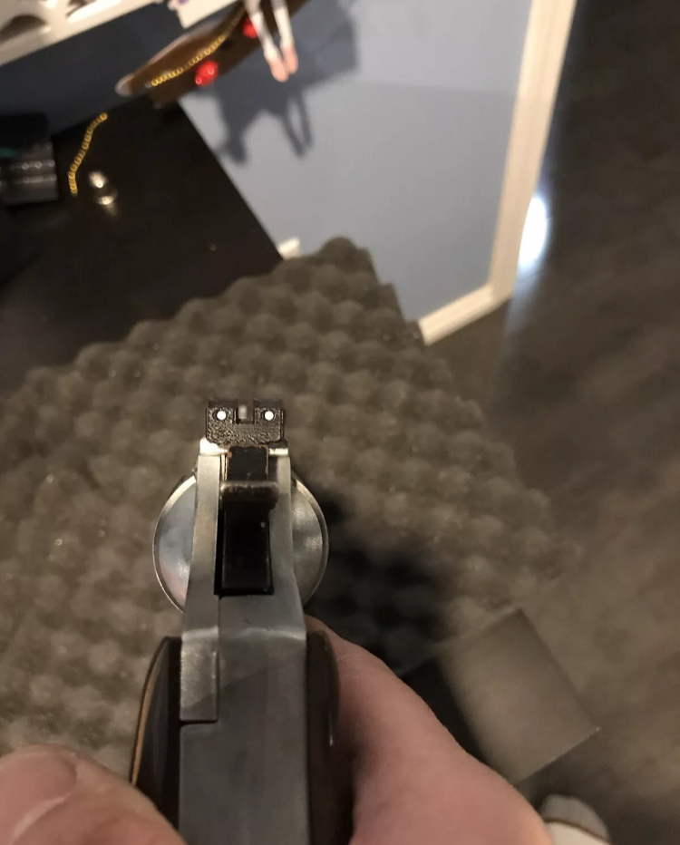 Crosman 38T 38C rear sight. 3 Dot Style